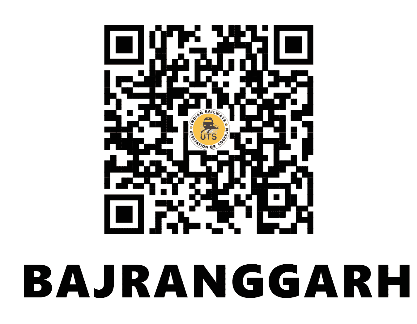 UTS QR Code for BAJRANGGARH - BJG (WR - MADHYA PRADESH)